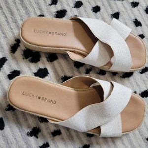 Lucky Brand Women's Cream Sandals size 10